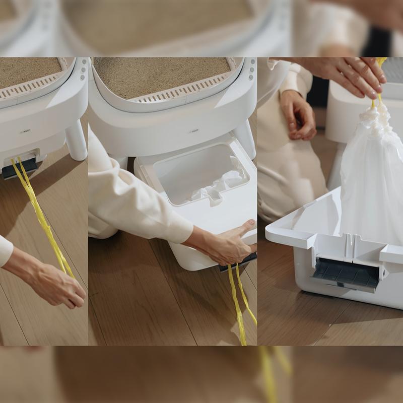 PetPivot AutoScooper 11 Open-Top Self-Cleaning Cat Litter Box, Odor-Free Waste Disposal includes Trash Bags