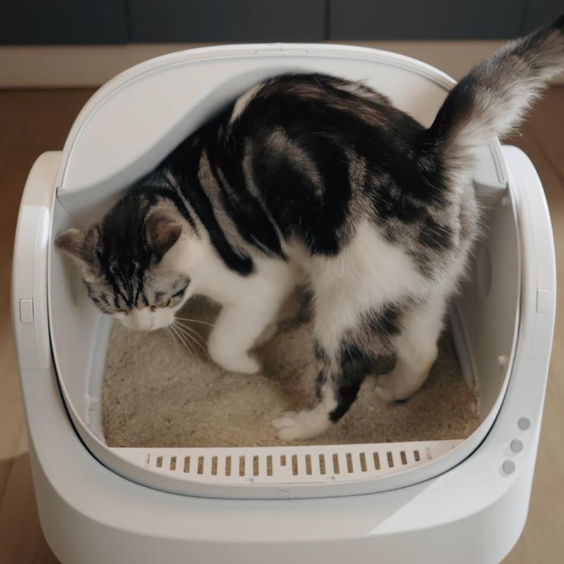 PetPivot AutoScooper 11 Open-Top Self-Cleaning Cat Litter Box, Odor-Free Waste Disposal includes Trash Bags