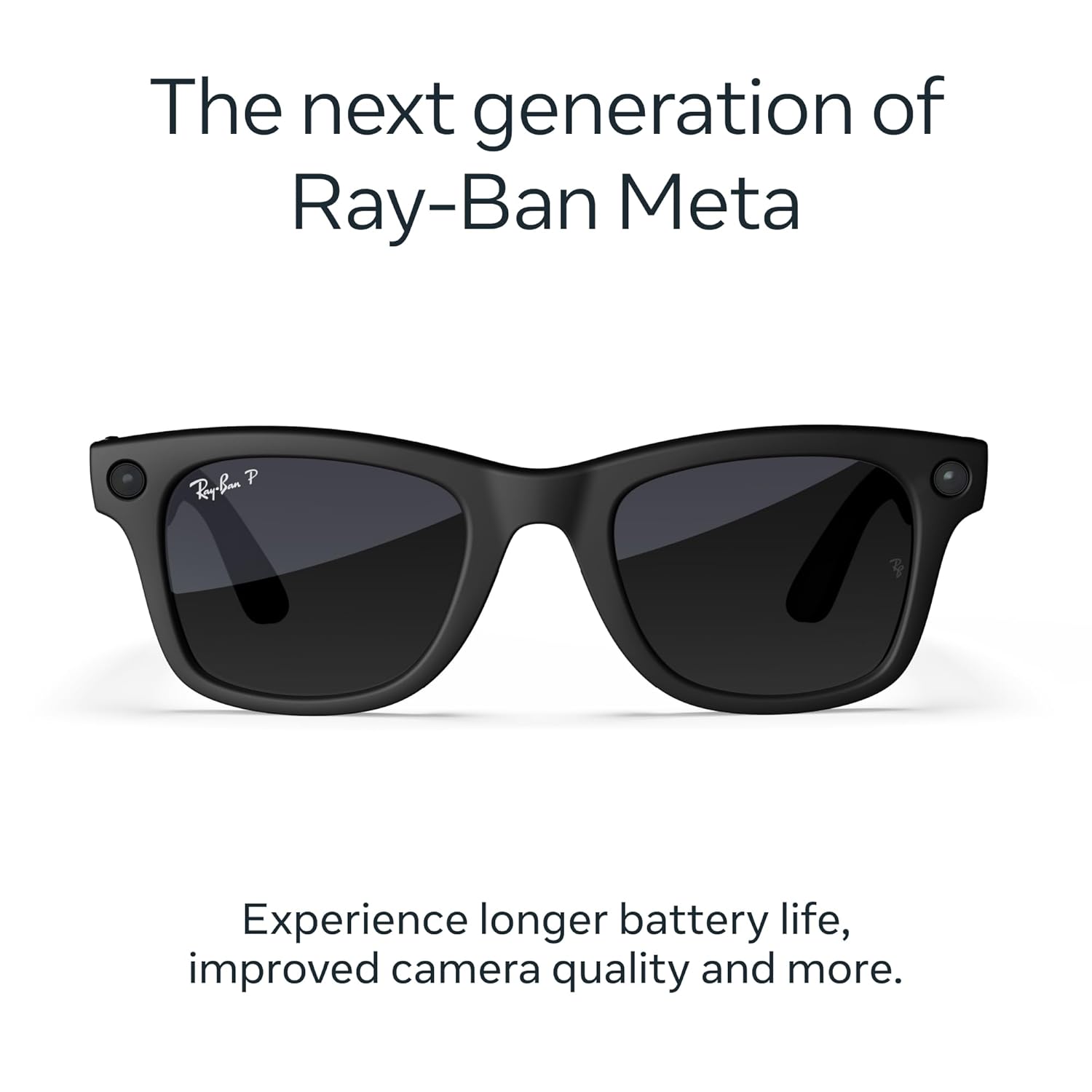Ray-Ban Meta Wayfarer (Gen 2) smart glasses with camera, AI features, open-ear audio and Clear to Grey Transitions® lenses. Capture, call and listen hands-free in iconic style. Perfect for daily use and creators.