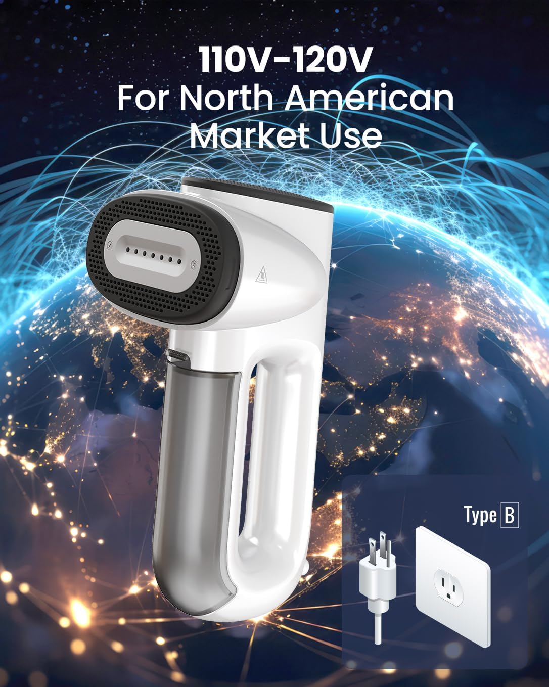 Neakasa handheld clothes steamer shown in use, providing fast and consistent steam to remove wrinkles from shirts, blouses, and everyday garments. The compact and lightweight design makes it suitable for home use or travel, while the 1800W heating system delivers quick warm-up and strong steam flow. The 280ml water tank offers several minutes of continuous steaming for multiple clothing pieces. This steamer works well on cotton, linen, silk, wool, and synthetic fabrics, making it a versatile solution for qu
