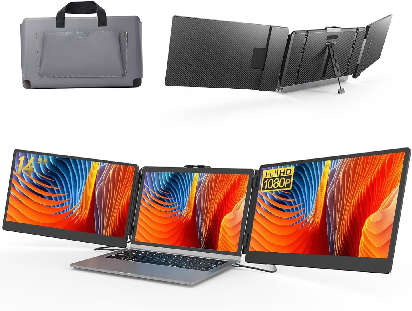 Upgrade your laptop with the Dual Boost 15.6″ Pro Max (Gen 3): dual full-HD portable monitors with single-cable USB-C connection, 300 nits brightness, 1200:1 contrast, and ultra-light design. Perfect for productivity, travel and mobile workstations.